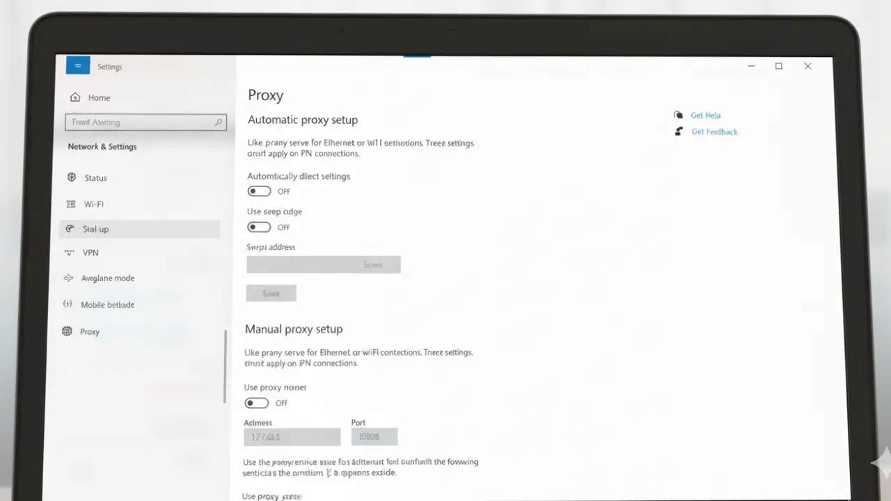 غیرفعال کردن تنظیمات پروکسی در ویندوز برای رفع خطای شبکه