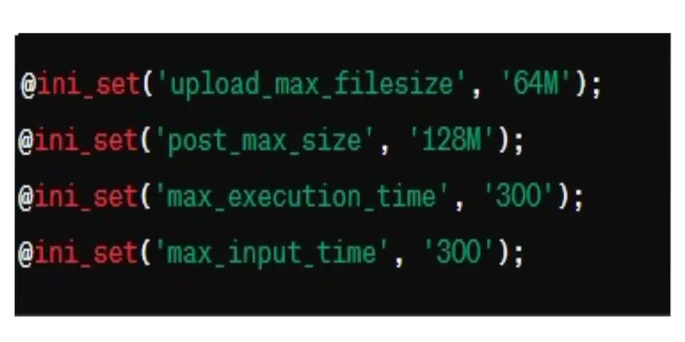 خطای upload max filesize